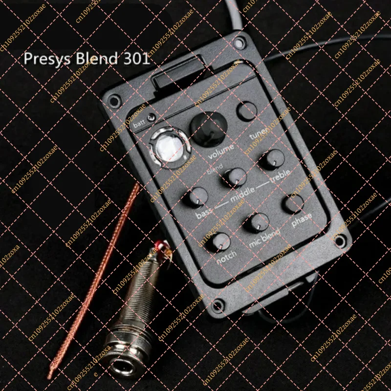 Acoustic Guitar Pickup with Tuner & Preamp, 4-Band EQ Mic Blend Piezo Pickup for Guitar, Musical Instrument Accessories