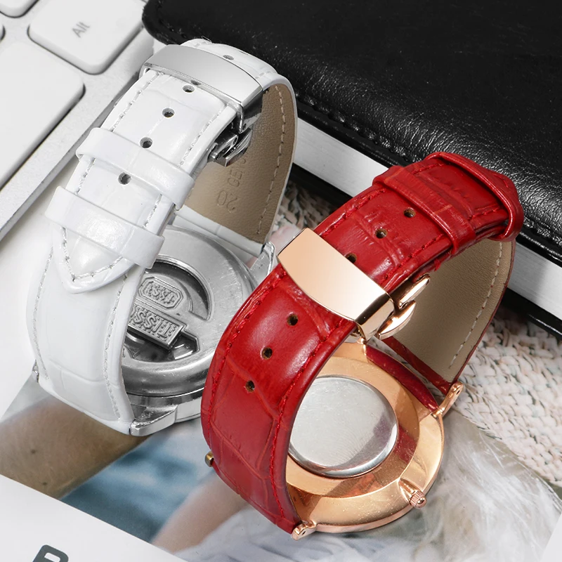 Universal Leather Watch Strap Women's 12/13/14/15/16/17/18/19/20/21/22/23/24mm