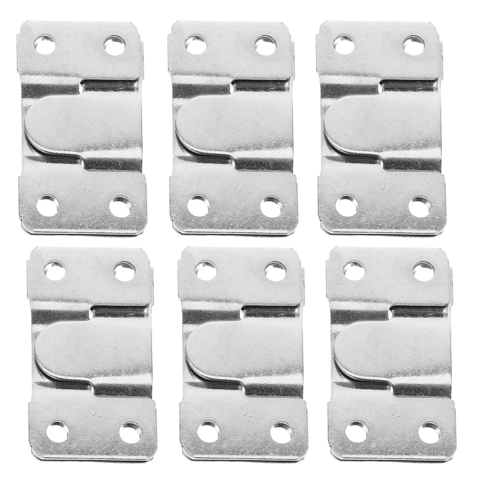 12Pcs Invisible Wall Mount Buckles Stainless Steel Strong Load Bearing Furniture Stabilizers Bed Rail Brackets Headboard