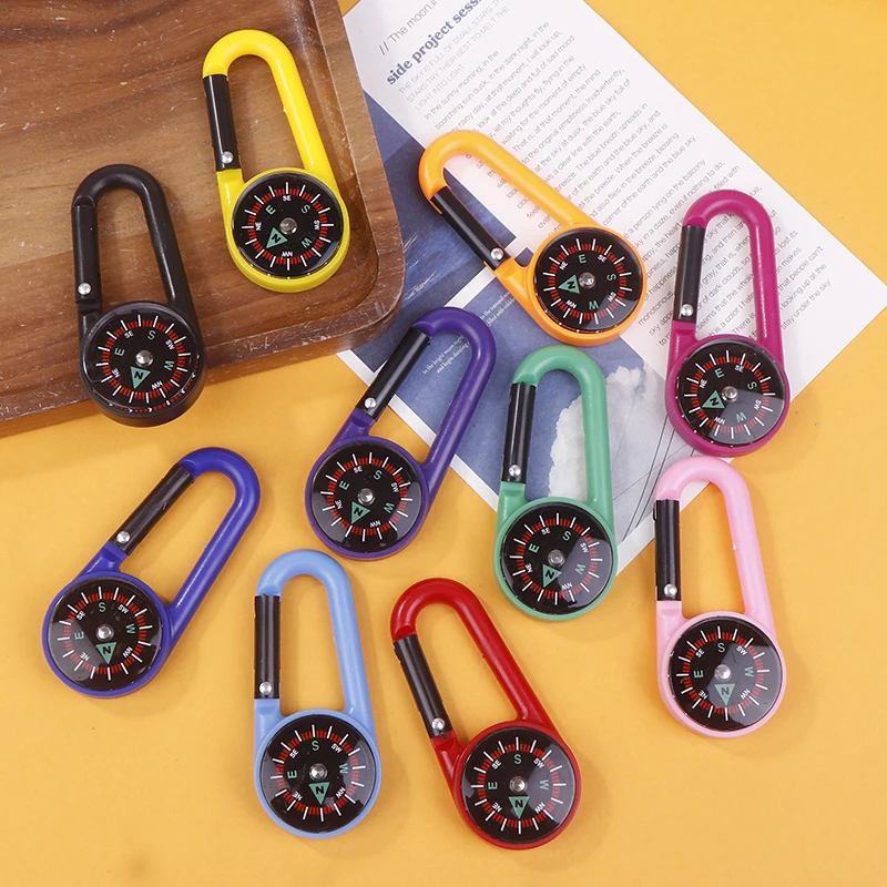Outdoor ABS Mini Compass Carab - Compass Keychain Mini ulasan dan harga