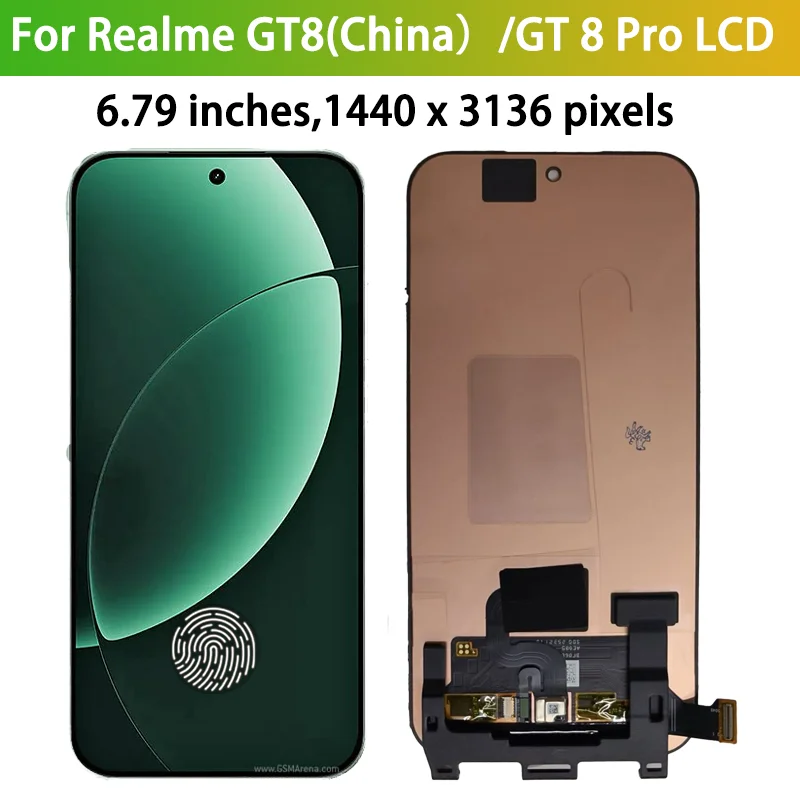 6.79“AMOLED For Realme GT 8 Pro GT8 Pro RMX5210 Lcd Display Touch Screen Digitizer For Realme GT8 (China) LCD Replacement