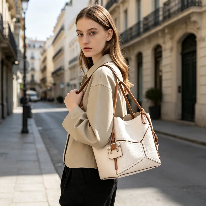 Autumn Winter Tote Bag Fashion Texture Versatile Commute Large Capacity Women Underarm Purse Trendy New Hot