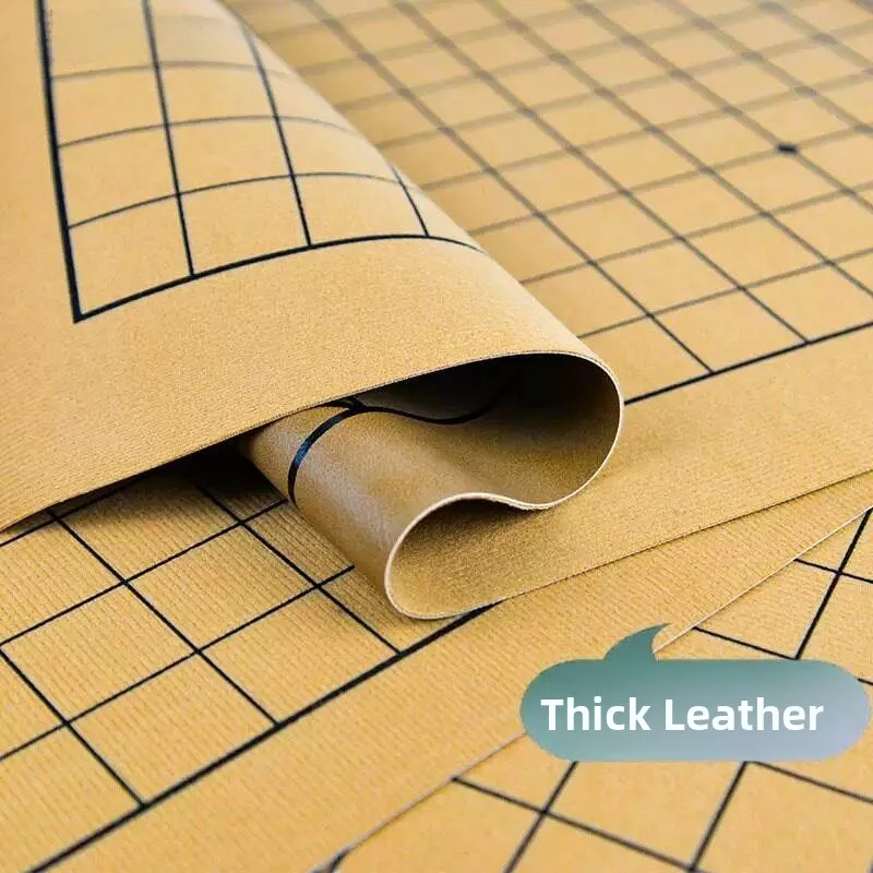 Echiquier-en-cuir-epaissi-pliable-pour-competition-standard-go-Echecs-dames-avec-tissu-doux-a-9-couches-19x19-15x15-13x13
