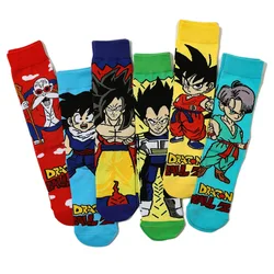 Anime Dragon Ball Bawełniane skarpetki Kid Son Goku Hip Hop Skateboard Długie pończochy Jesień Zima Elastyczne ciepłe skarpetki Prezent świąteczny