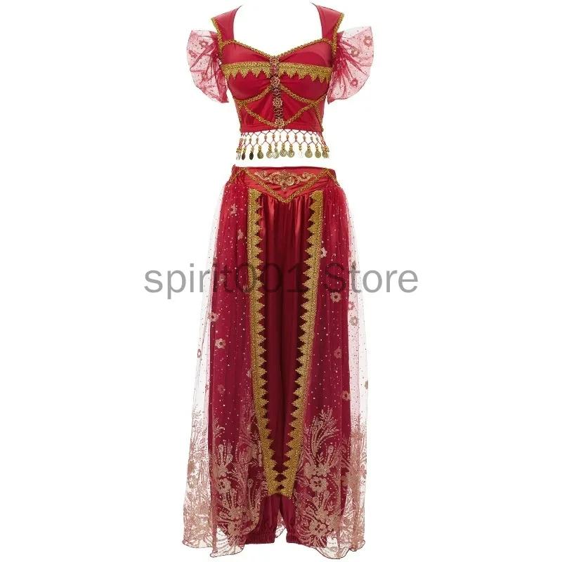 

Ladies Belly Dance Outfit Indian Clothes Set for Dress Up Womens Party Halloween Princess Cosplay Costumes