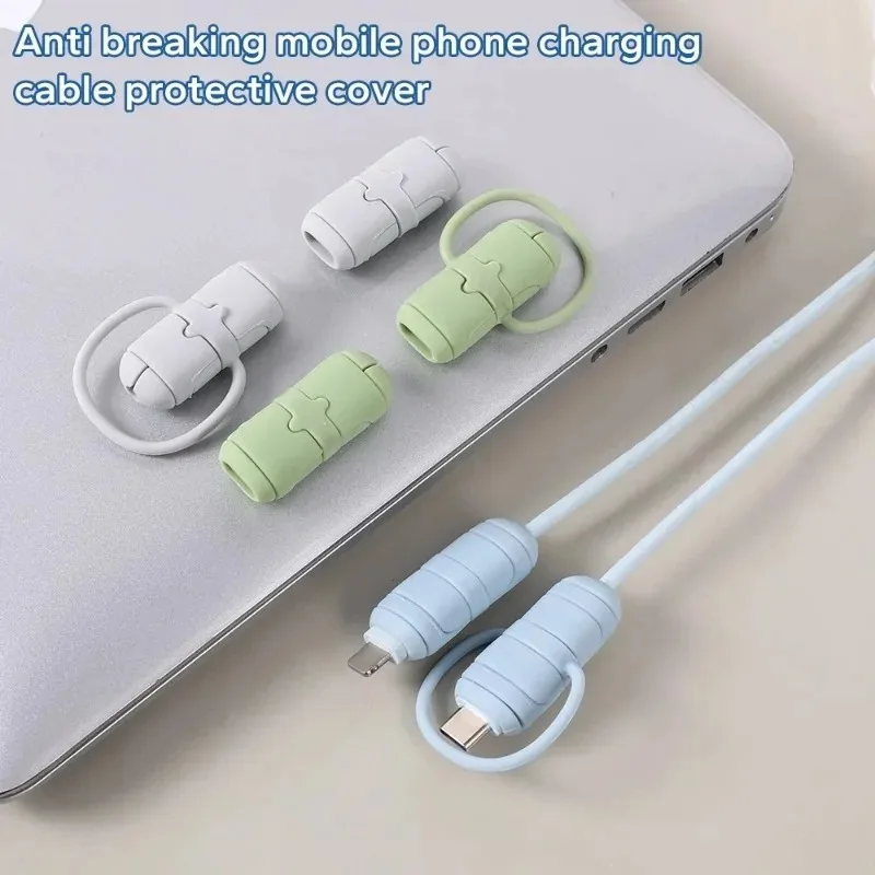 Anti-break Protective Case Silicone Mobile Phone Charger Cable Protector Cover Wire Winder for iPhone Samsung Xiaomi Cord Sleeve