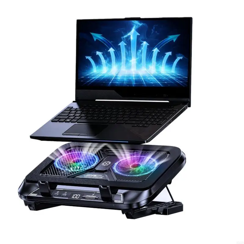 Laptop Cooling Double Fan Laptop Cooling Lighting Quiet Cooling Fan 100 Speed HX5E