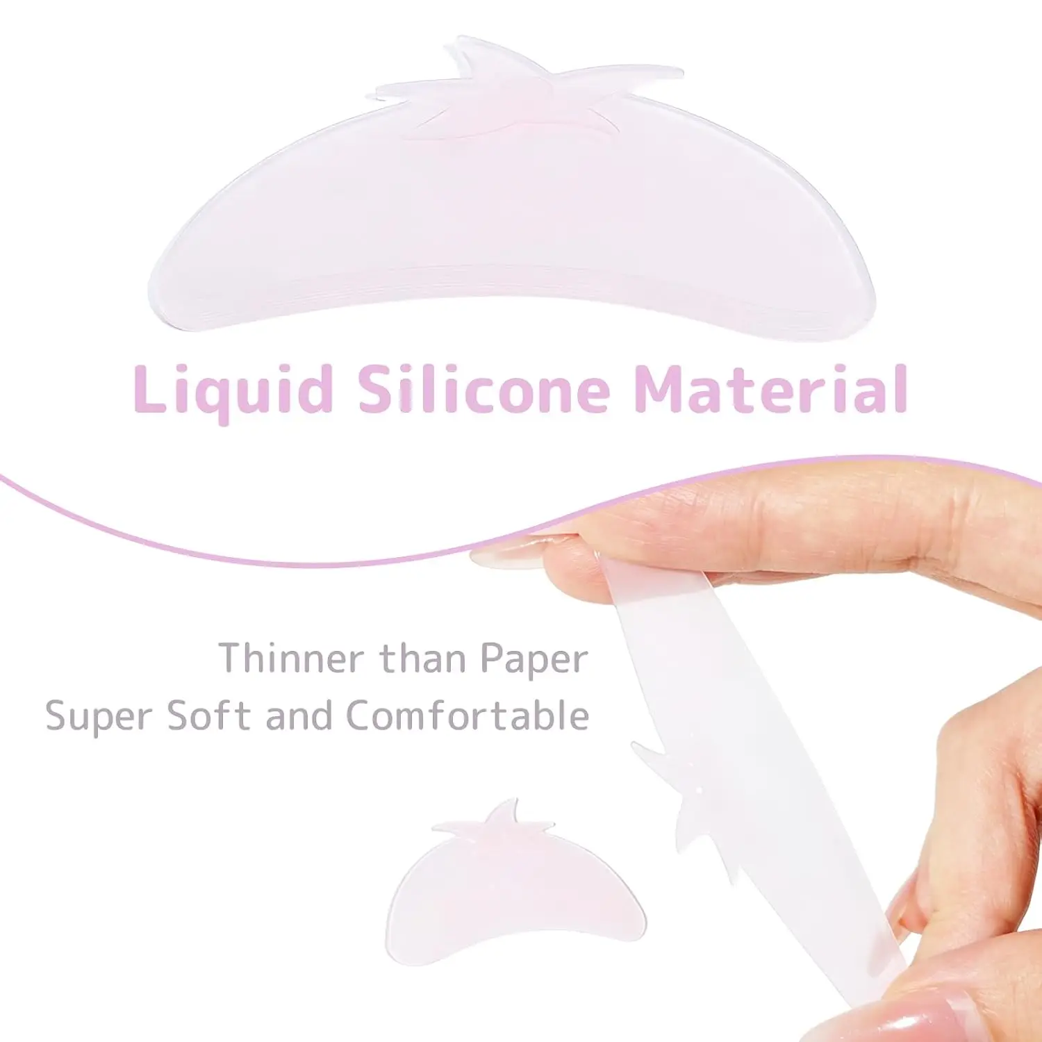 LOMANSA 1 Pair Flat Lash Lift Shields Ultra-Thin Korean Silicone Softening Pads For No.1 Perm Step Only & Lash Artist Eye Patch