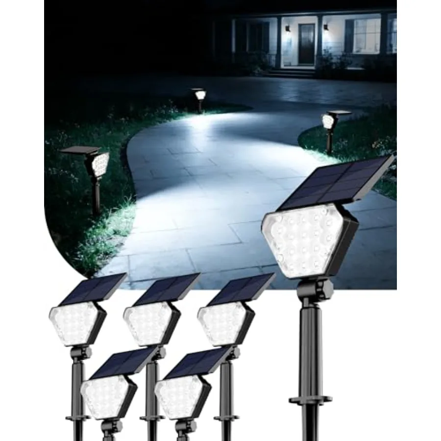 

Солнечные светильники для улицы, водонепроницаемые IP5, светодиодные прожекторы с изменением цвета, IP5, водонепроницаемые, с автоматическим включением/выключением для ландшафтного освещения на открытом воздухе