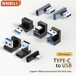 Adattatore C a gomito a 90/180 gradi C convertitore USB C da OTG a USB connettore a forma di U USB-C 3.0 per adattatore Tablet telefono Computer Android