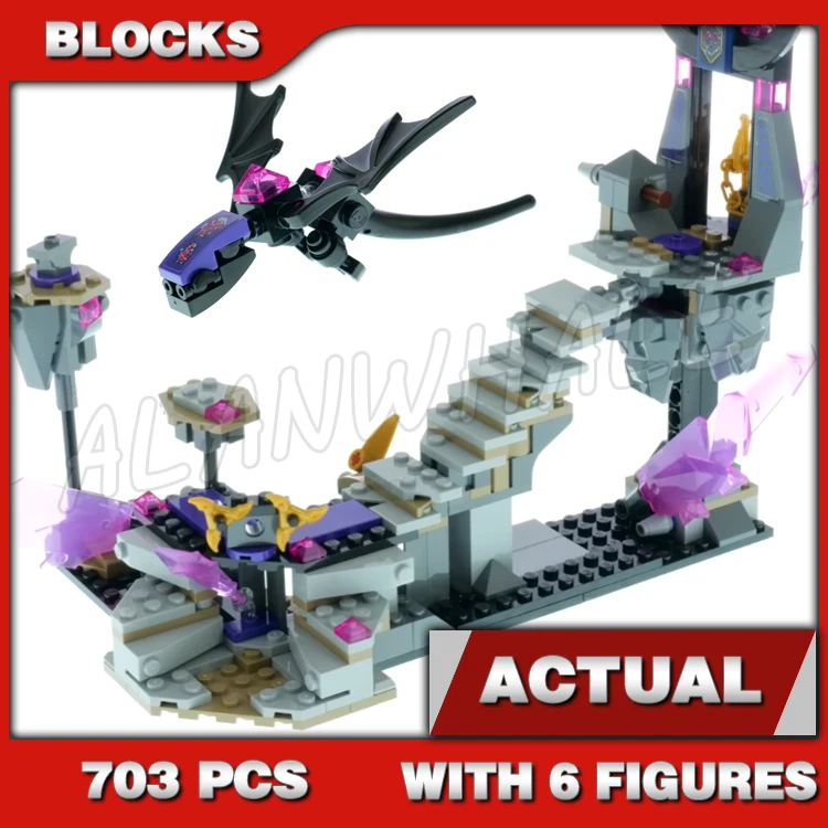 703pcs Shinobi Crystallized The Crystal King Temple Throne Floating Prison Traps 7011 Building Block Toys Compatible With Model