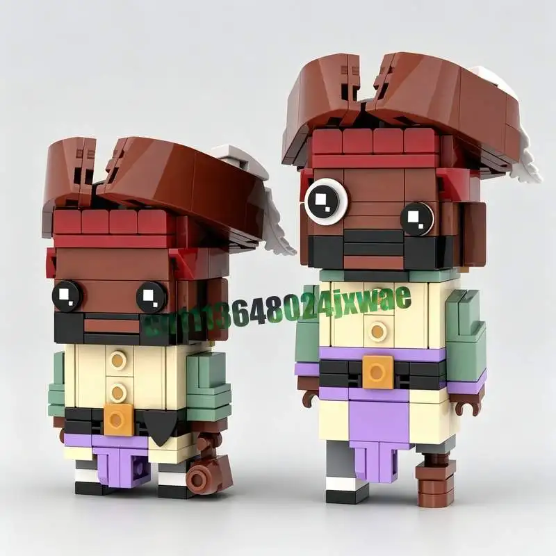407PCS Character Figure Block Head Figure MOC Build Blocks Custom Puzzle DIY Assembly Model Toy Collection Gift Creative Display