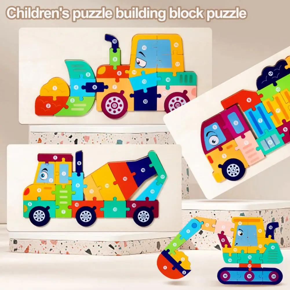 

Wooden Jigsaw Puzzle Transportation Theme Puzzle 3d Vehicle Wooden Puzzle for Early Learning Enhance Hand-eye for Toddlers