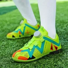 

2024 New Children Football Shoes Rotary button Soccer Boots Kids Sneakers Outdoor Sport Futsal Turf Shoes Boys