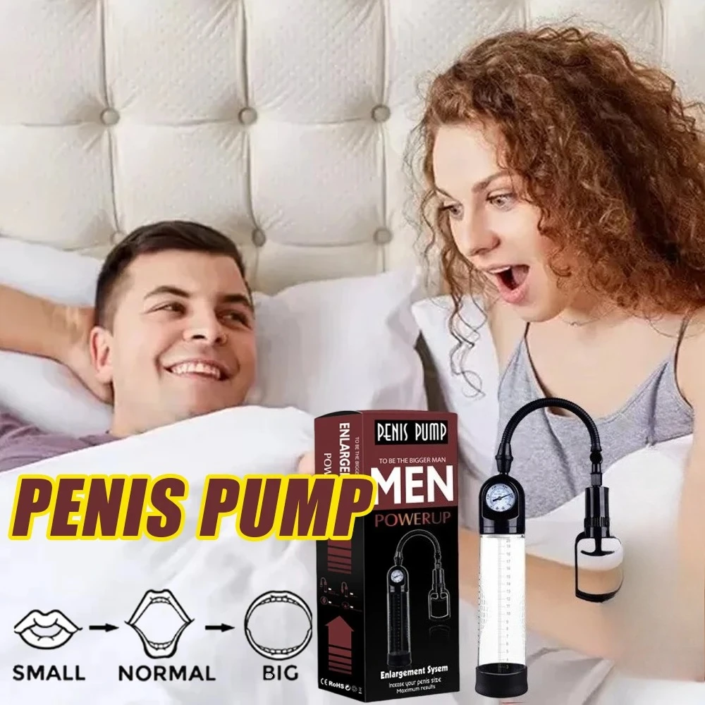 Penis Pump Growth Male Masturbator Erotic Penis Enlarger Enhancement Adult Sex Toy for Men Cock Extender Increase Length Adult
