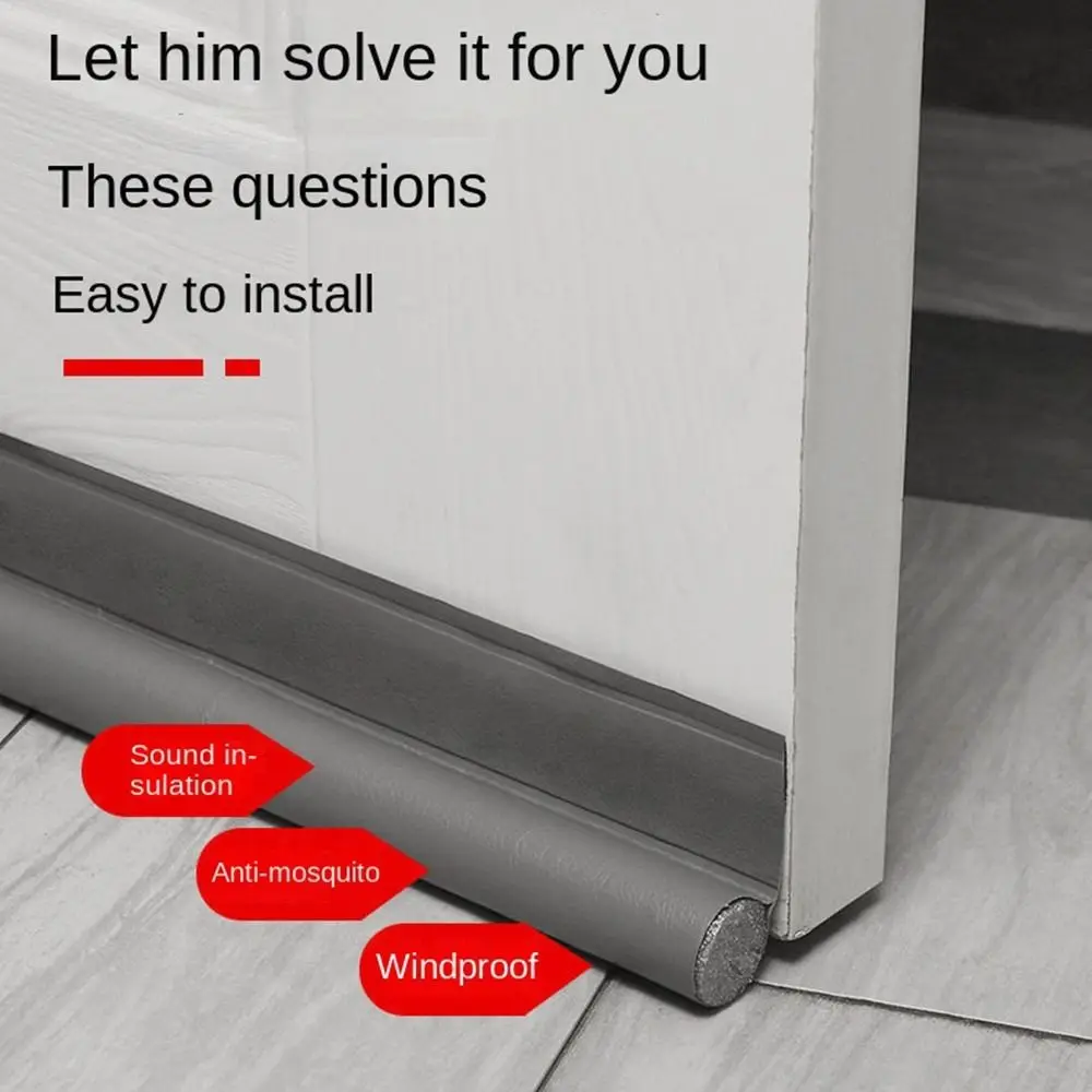 Leather Door Seal Strip Windproof Foam Under Door Draft Stopper Wear Resistance Multifunctional Sound Insulation Sealing Strip