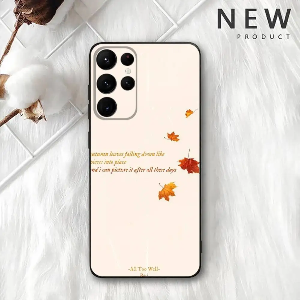 حافظة هاتف All Too Well Lyrics لهاتف Samsung S 25,24,23,22,30,21,10,9,Ultra,Plus,Lite,FE,4,5G حافظة ناعمة سوداء #6