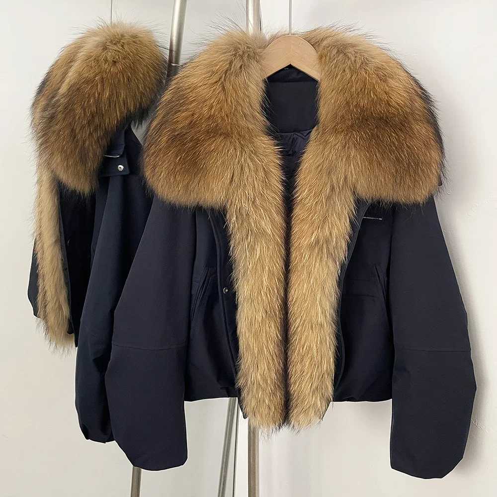 Femme vêtements manteau de fourrure femme luxe vraie fourrure veste femme avec hughing naturel nouveau en manteaux et vestes Demi-saison veste femmes