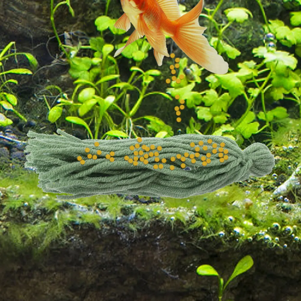 

20Pcs Fish Breeding Mop Floating Aquarium Spawning Tool for Egg Laying Safe Baby Fish Hideout Decorative Breeding Accessory