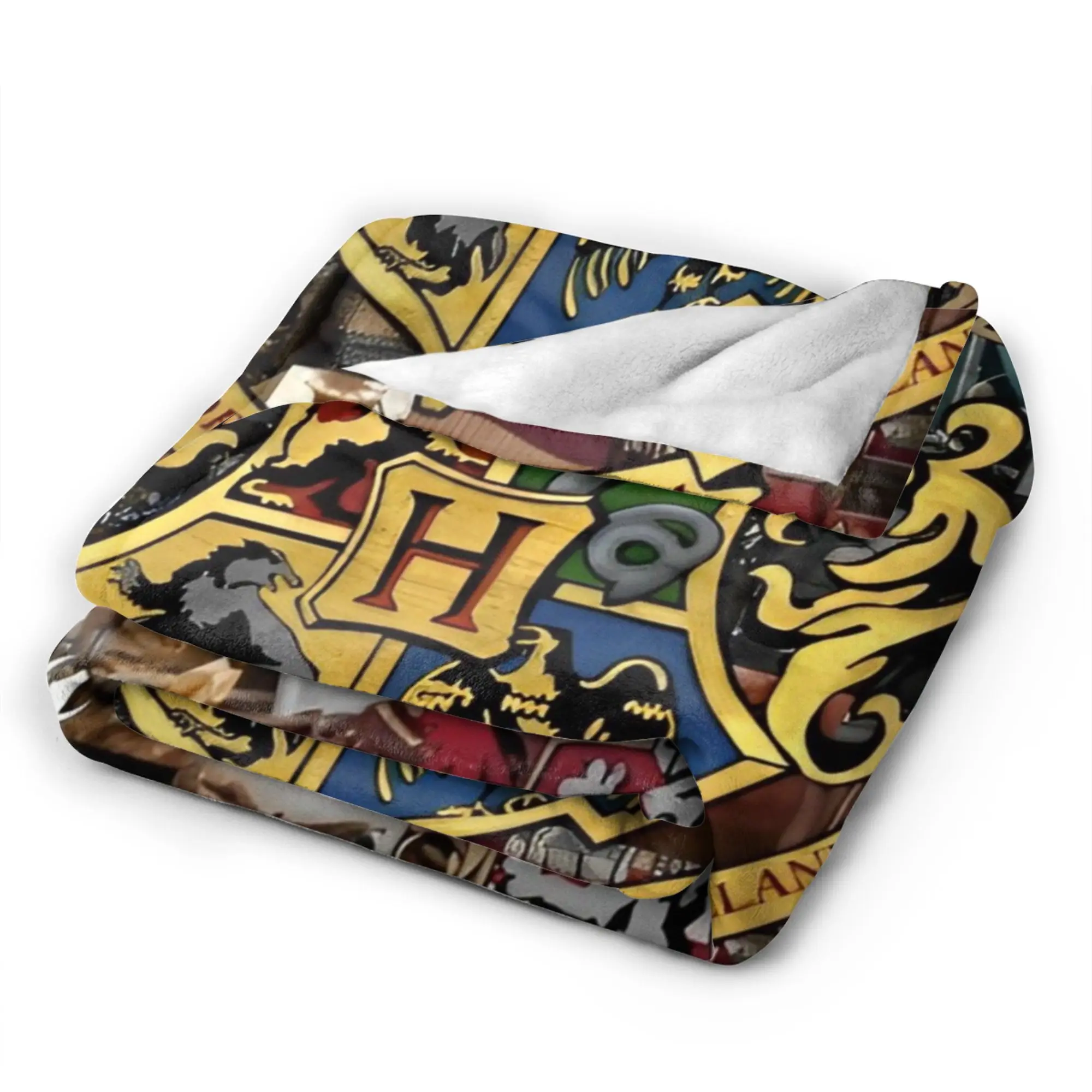 H-Harry P-Potter الفانيلا البطانيات هوجورتس مدرسة كريست مضحك رمي بطانية لسرير أريكة الأريكة 200x150 سنتيمتر البساط قطعة ،