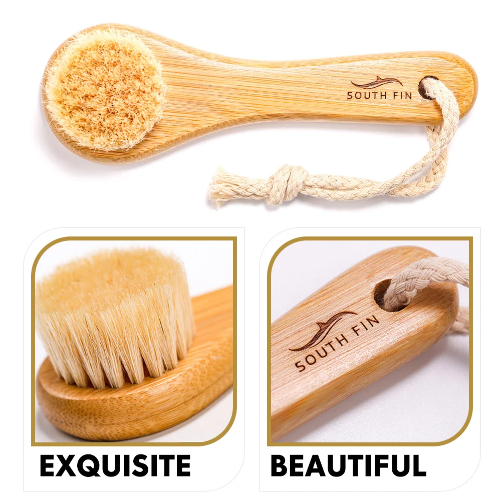 Horse Hair Face Brush Wash Scruber Lip Washing Exfoliating Facial Cleaning Natural