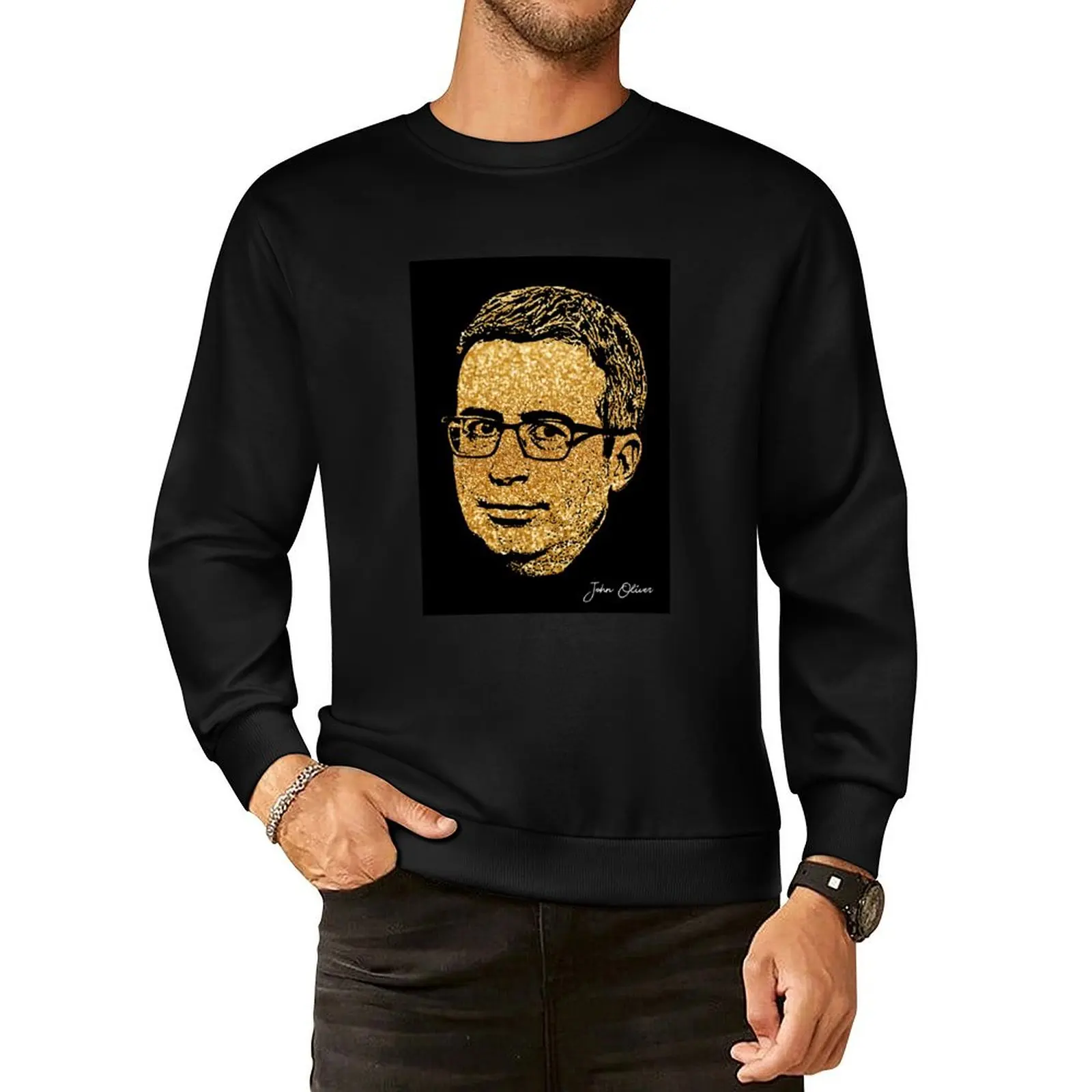 

John Oliver portrait Pullover Hoodie japanese style korean clothes men's clothing new hoodies and sweatshirts