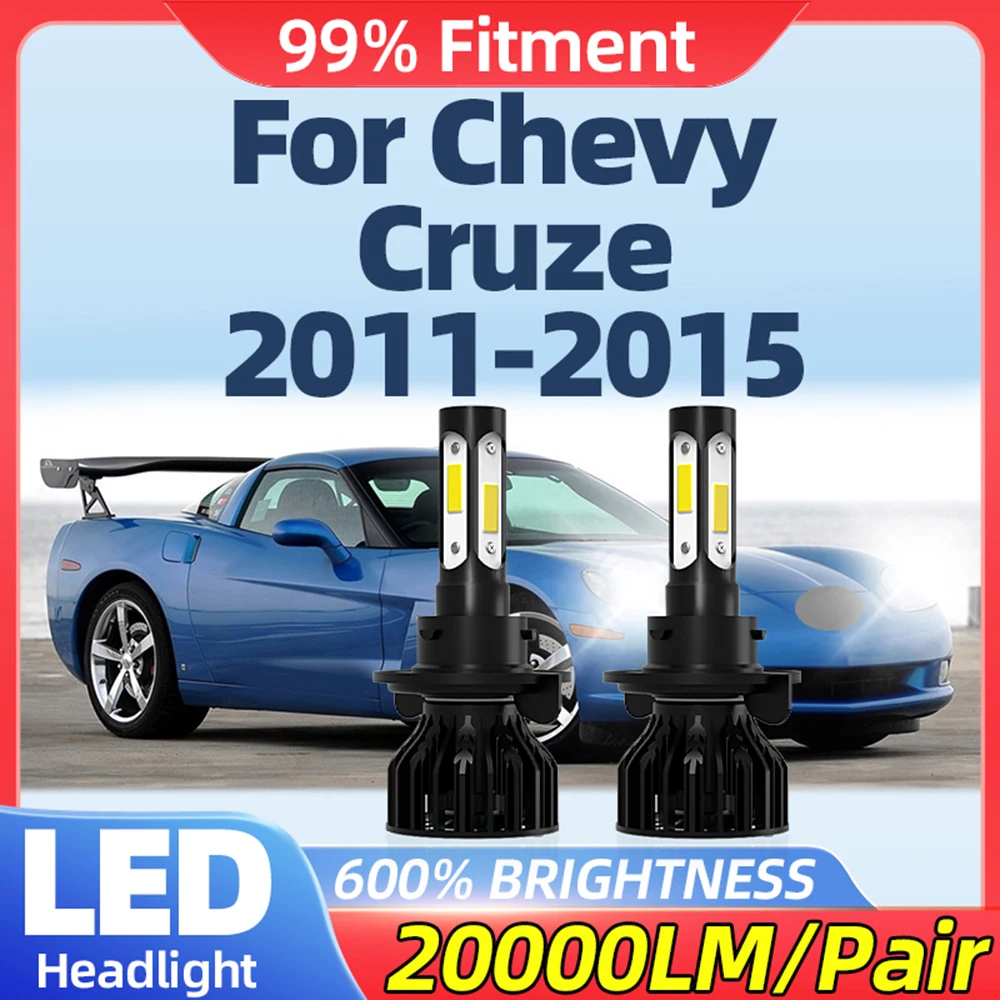 

20000LM Canbus LED Headlight 120W Plug-N-Play Car Lights Bulbs 12V 6000K White For Chevy Cruze 2011 2012 2013 2014 2015