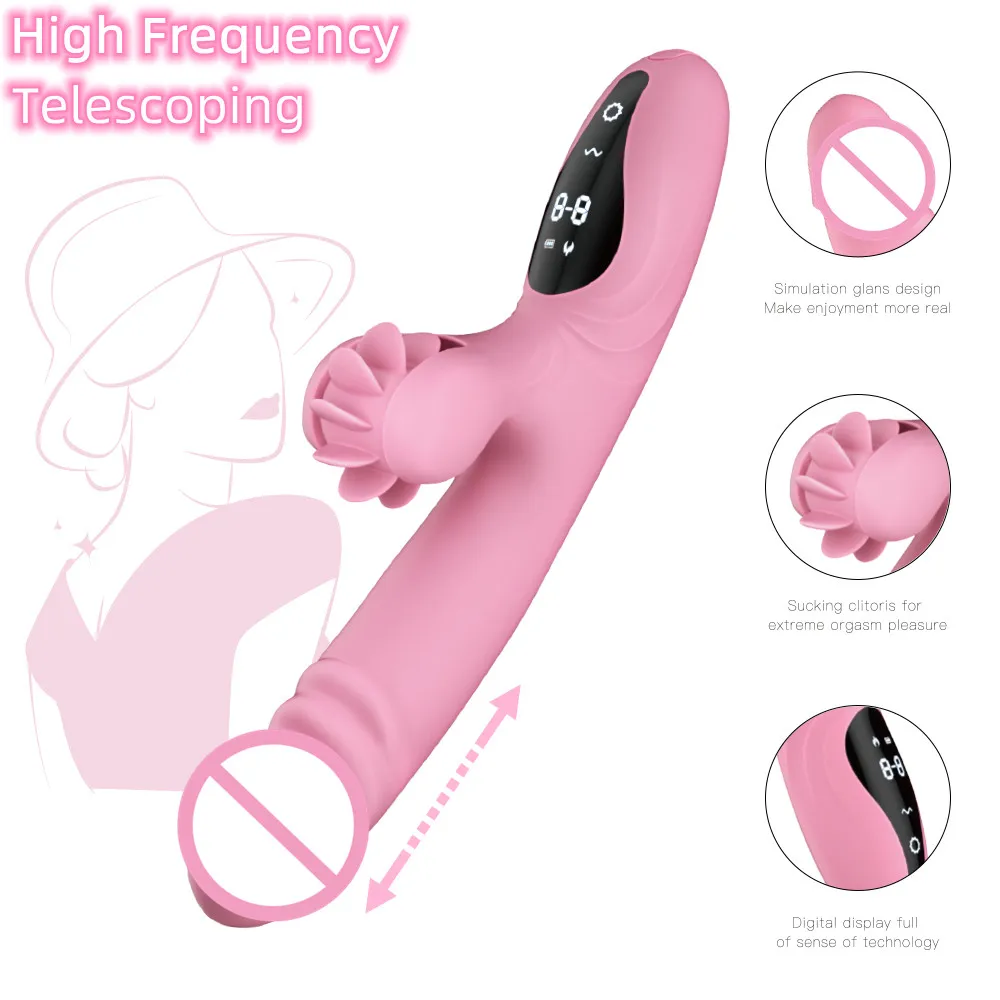 

Powerful Vibrator Automatic Telescopic Rotation G-Spot Clitoris Stimulator Female Masturbation Sex Toys For Women Adults