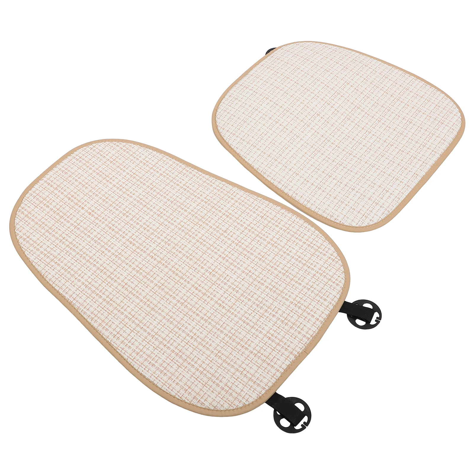 

2Pcs Cotton Linen Car Seat Cushion Set Comfortable Non Slip Front Seat Pad for Automotive Vehicles