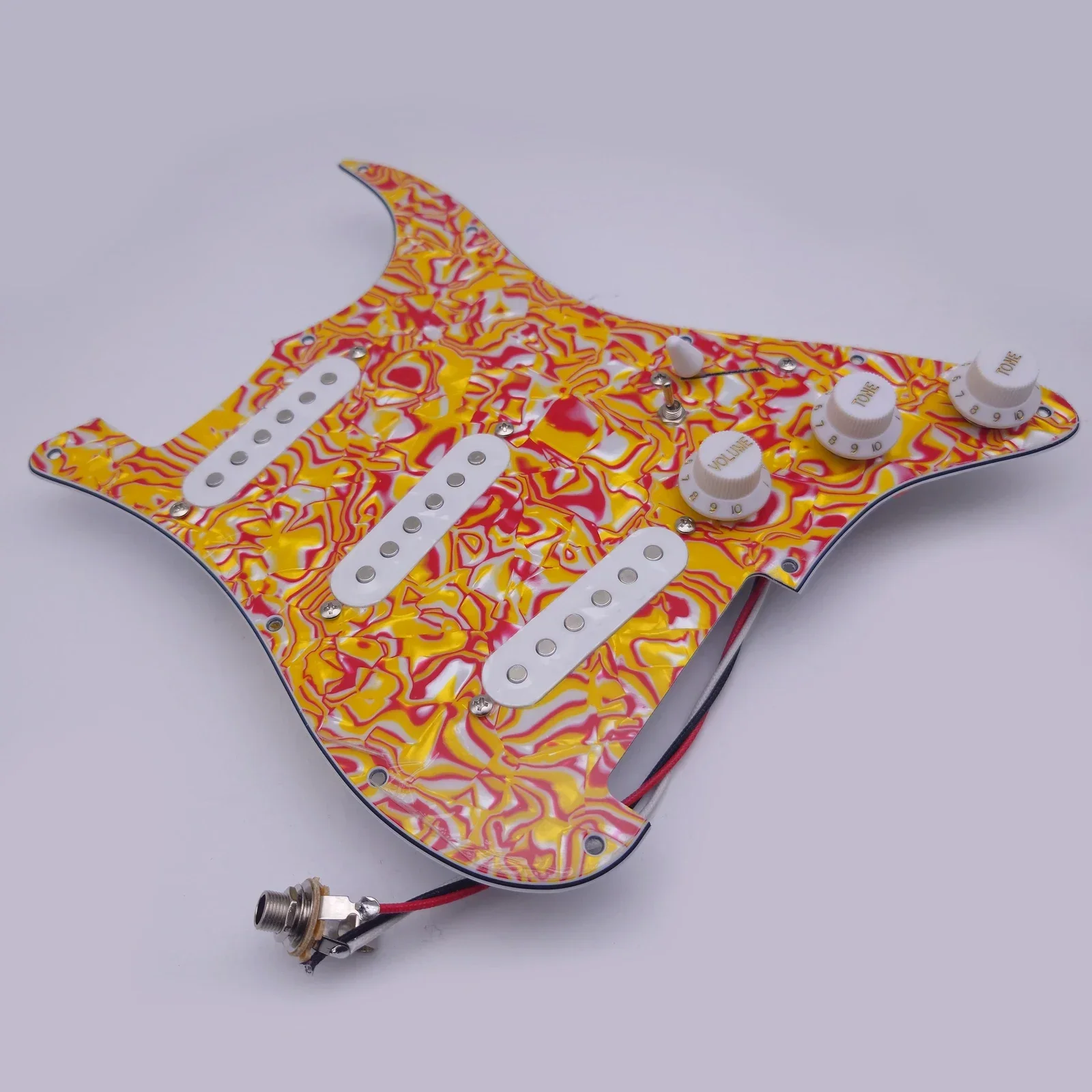 SSS Guitar Prewired Loaded Pickguard with Coil Splitting Pickup Set for ST Guitar Electric Guitars Replacement Parts
