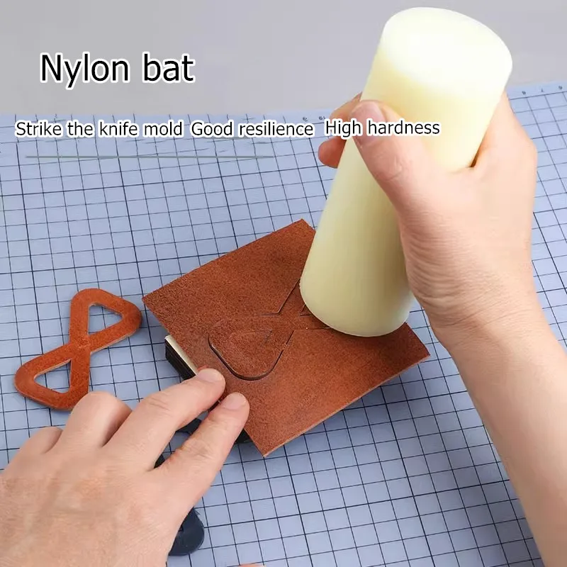 Leather Nylon Hammer DIY Handmade Leather Craft Cutting Mold Tapping Tool Nylon Punching Rod 140 * 50mm