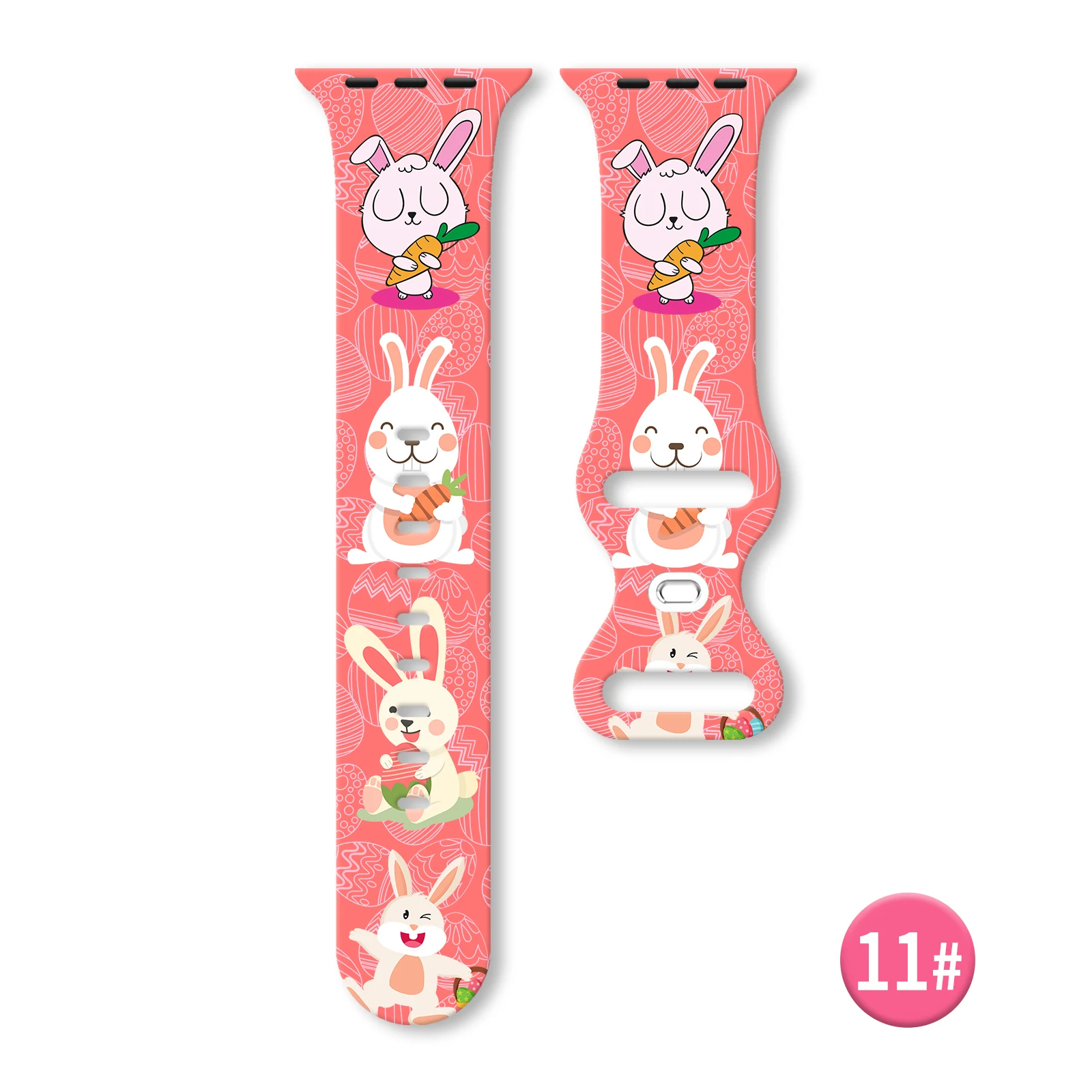 Z nadrukiem pasek wielkanocny do Apple Watch 49mm 45mm 44mm 42mm pasek silikonowy wymienna bransoletka do iWatch 9 8 7 SE 6
