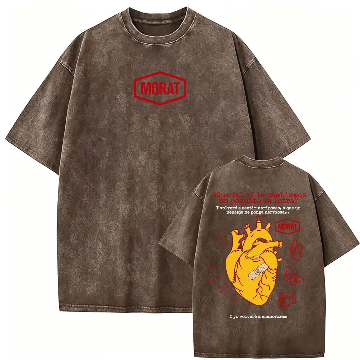 Band Morat Ya Es Manana Yem Album Tour T-Shirts Herrenkleidung Mode Vintage Washed T-Shirt Lässiges Baumwoll-T-Shirt von Hoher Qualität – Detail 20