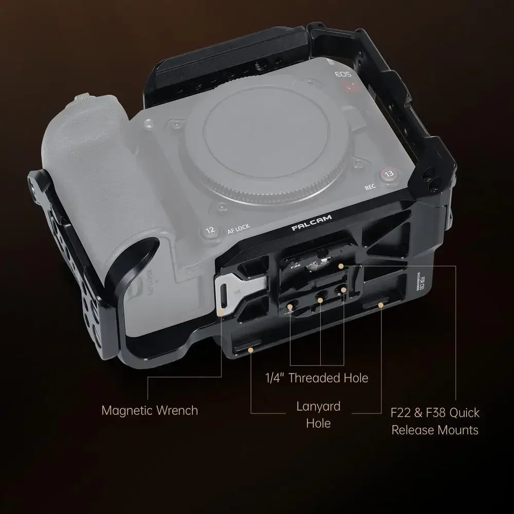 FALCAM F22&F38 Quick Release Camera Cage C00B5B02 for Canon EOS C50 Aluminum Alloy Protective Frame Vlog Rig
