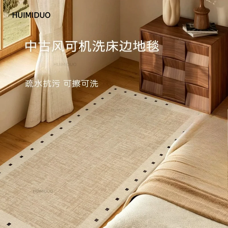 Bedside blanket 2026 new no-care room antique sound insulation floor mat light luxury premium mattress bedroom carpet