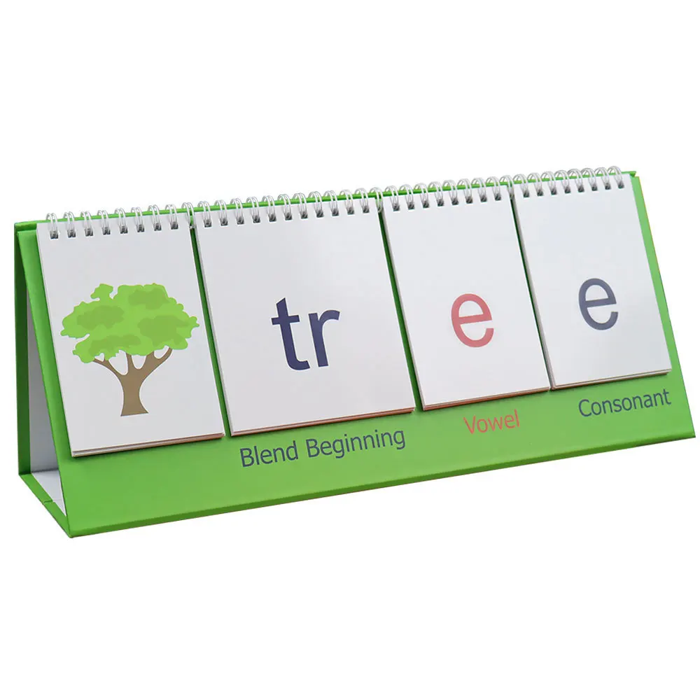 Early Learning English Phonetic Reading Calendar Teaching Word Letter Cards Aids Kids School Teacher Accessories