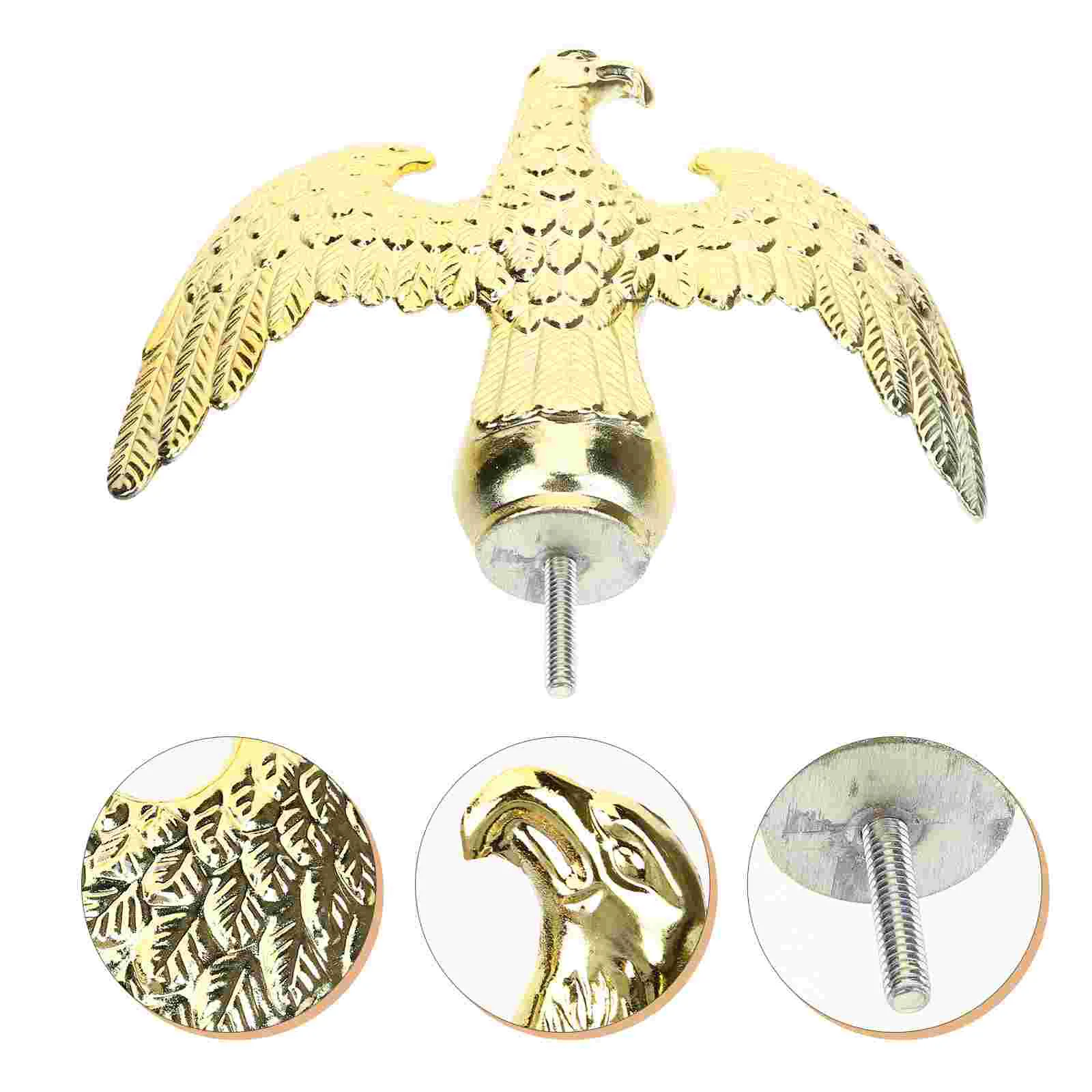 

Flagpole Eagle Head Bird Feeder Outdoor Ornaments Feeders Topper Tips Decor Metal