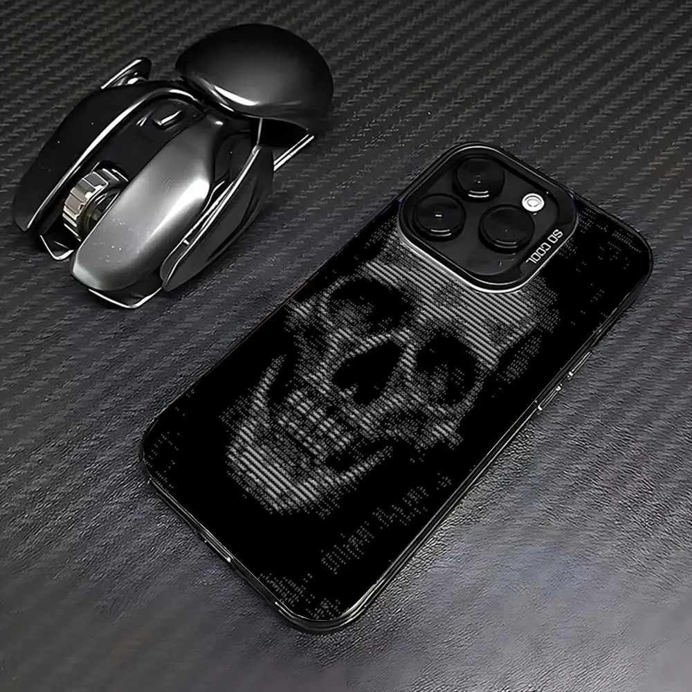 

Skull design case for iPhone17 16 15 14 13 12 11 Pro/ Max/Plus shock-proof rear cover anti-fingerprint