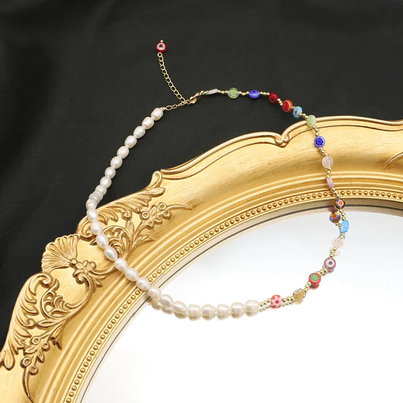 Natural Pearl Necklace Women, Featuring A Unique And Understated Design, Handcrafted With Delicate Beads, Creating An Ethere