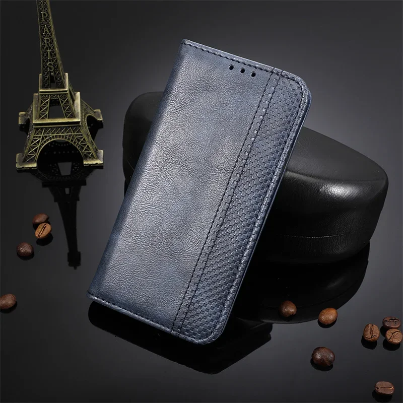 

Для Infinix Smart 9 4G X6532, чехол-кошелек с откидной крышкой, винтажный кожаный чехол для телефона Infinix Smart 9/8/7 с фоторамкой