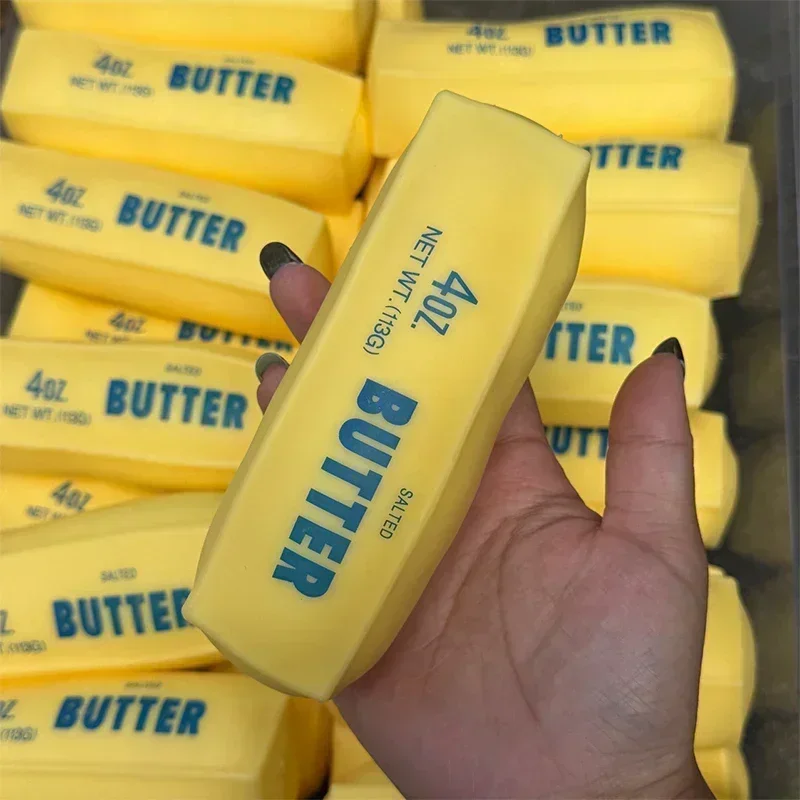 Butter-Stick-Quetschball, knisternd, langsam zurückfedernd, Quetschspielzeug, knisterndes sensorisches Fidget-Spielzeug, zur Angstlinderung, Handübungs-Geschenk – Detail 5