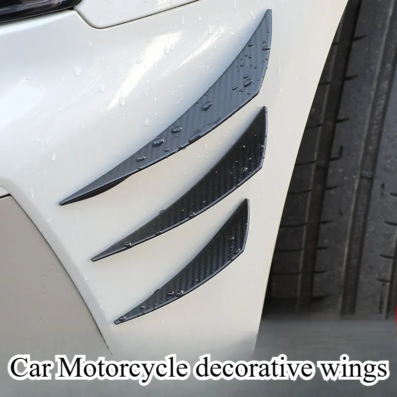 

2/4/6pcs Universal Front Bumper Lip Decoration Diffuser Splitter Fins Body Spoiler Canards Valence Chin Car Tuning Canard Decor