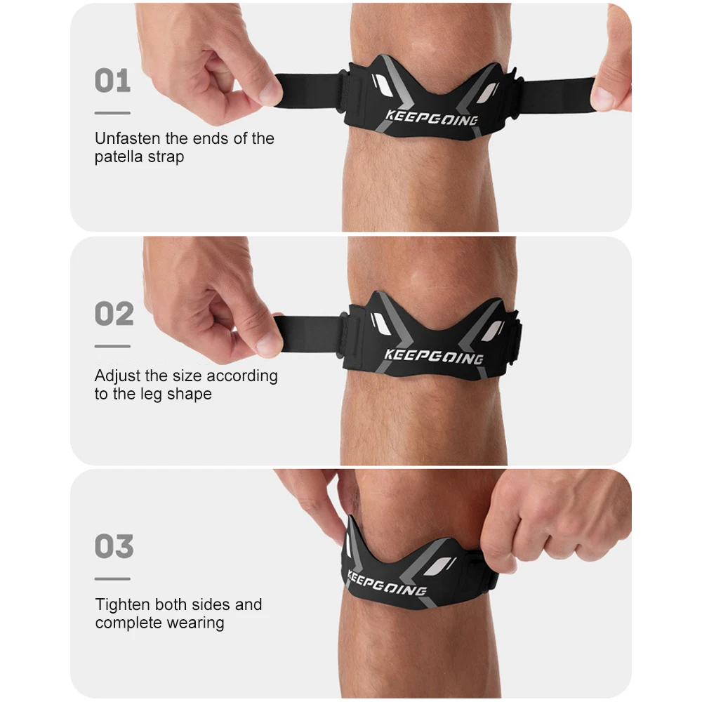 1PCS Patella Knie Strap Band für Knie Schmerzen Knie Unterstützung Patella Stabilisator Hosenträger Sehne Ergonomische Pad – Detail 10