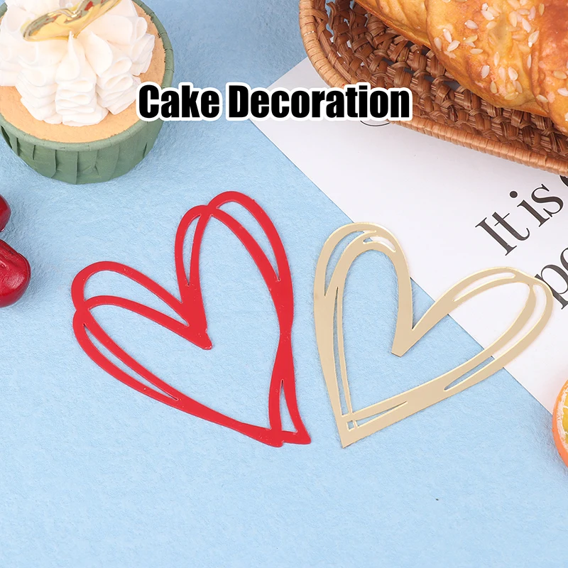 I Love You Wedding Cake Topper Gold Acrylic Anniversary Party Cake Toppers Valentine's Day Proposal Gift Dessert Decoration