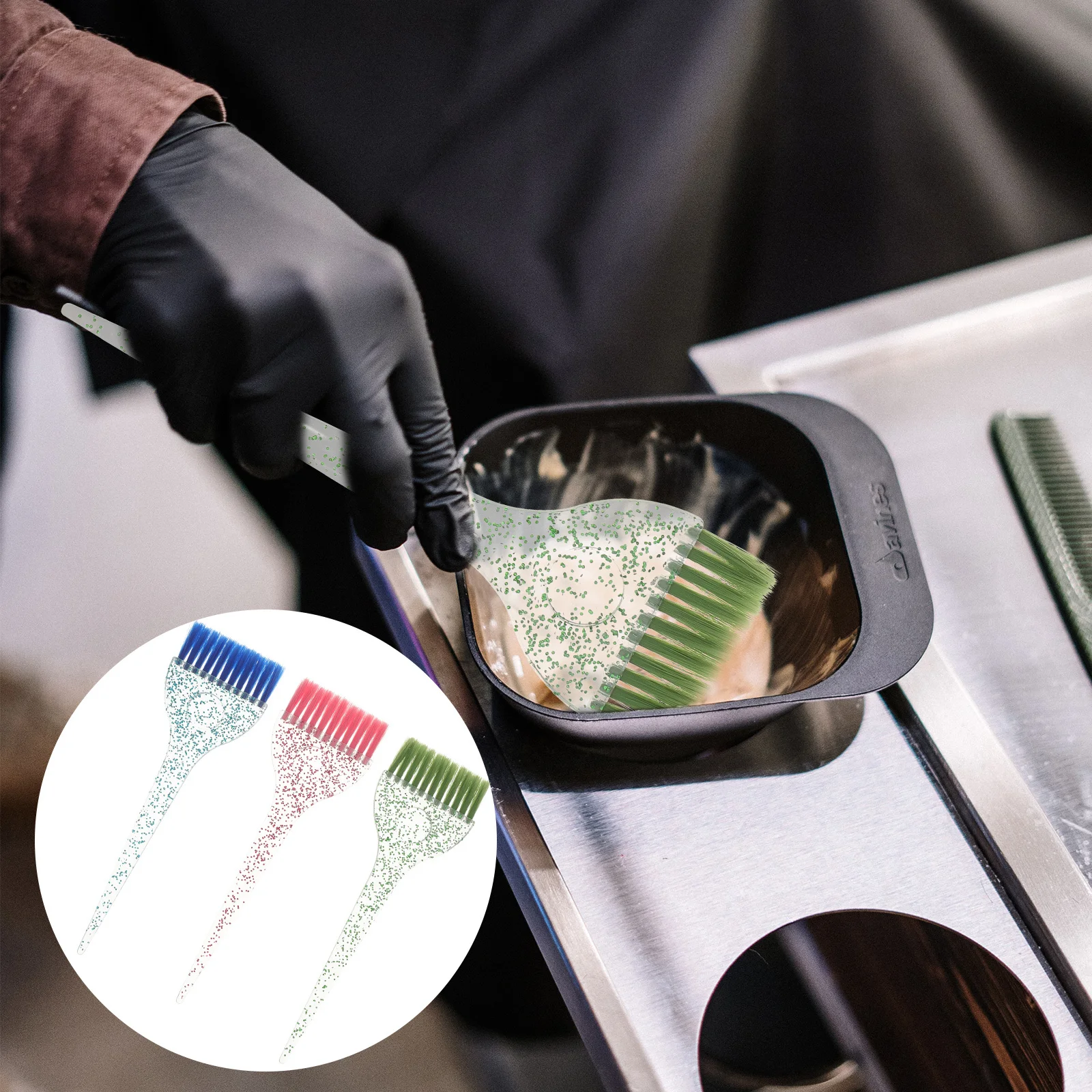 

6 шт., набор расчесок для окрашивания волос, профессиональный инструмент для окрашивания волос, принадлежности для салона, домашние парикмахерские аксессуары, парикмахерская расческа