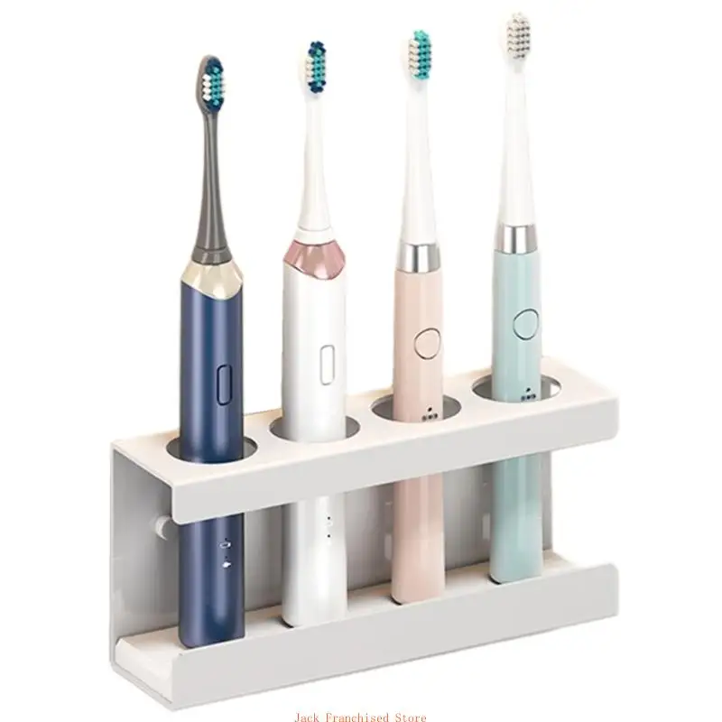 Wall Mounted Toothbrush Holder for Shower,Tooth Brush and Toothpaste Organizers Hanger for Dorms Bathrooms 2/03/4 Slot