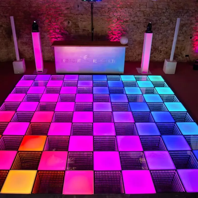 P62.5 Wedding Decorations Light up Interactive 3D Dj Led Starlit Dance Floor for Sale