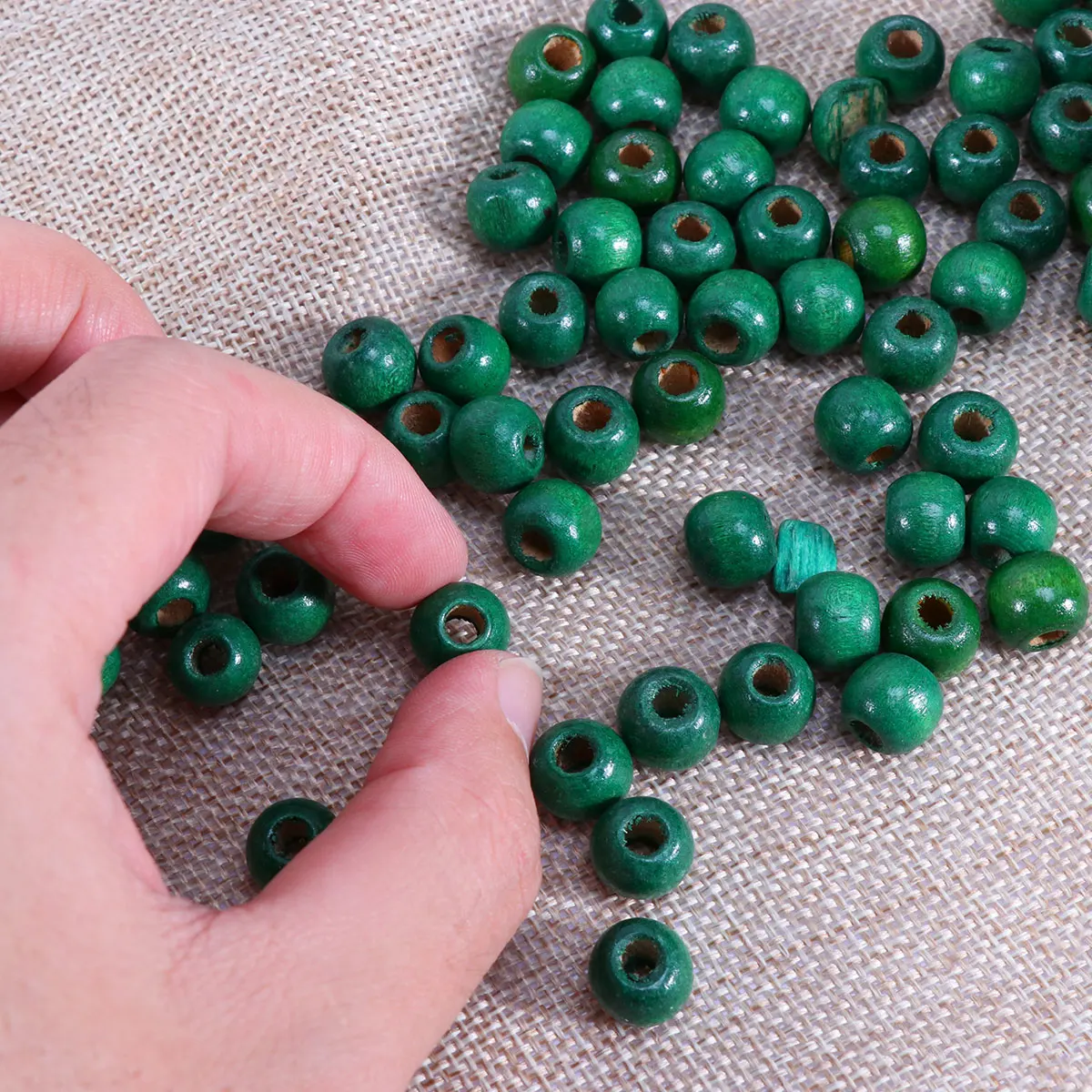 

200pcs 10Mm Wooden Beads For Dreamcatcher Diy Craft Projects Natural Round Handmade Accessories Colorful Durable Smooth Loose