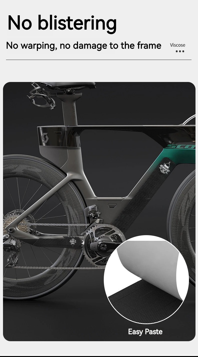 ENLEE Fahrradrahmen-Schutzaufkleber, MTB, Road Uard-Abdeckung, abnehmbares Fahrrad-Unterrohr, kratzfester Aufkleber, Bandschutz, Radfahren – Detail 8