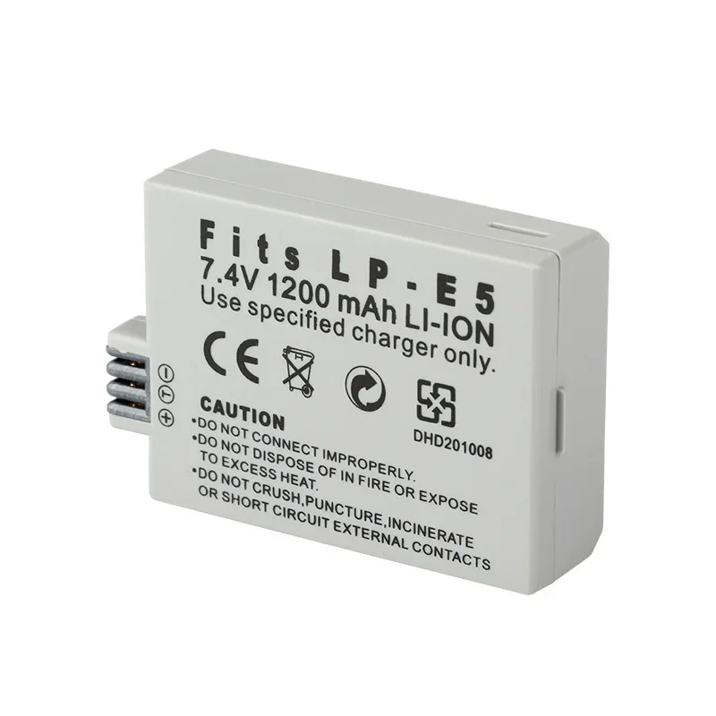 

New Lp-E5 Lithium Battery Suitable for Canon Lp-E5 Eos 500d Eos 450d Eos Kiss X3/Eos Kiss FCamera Battery Full Decoding
